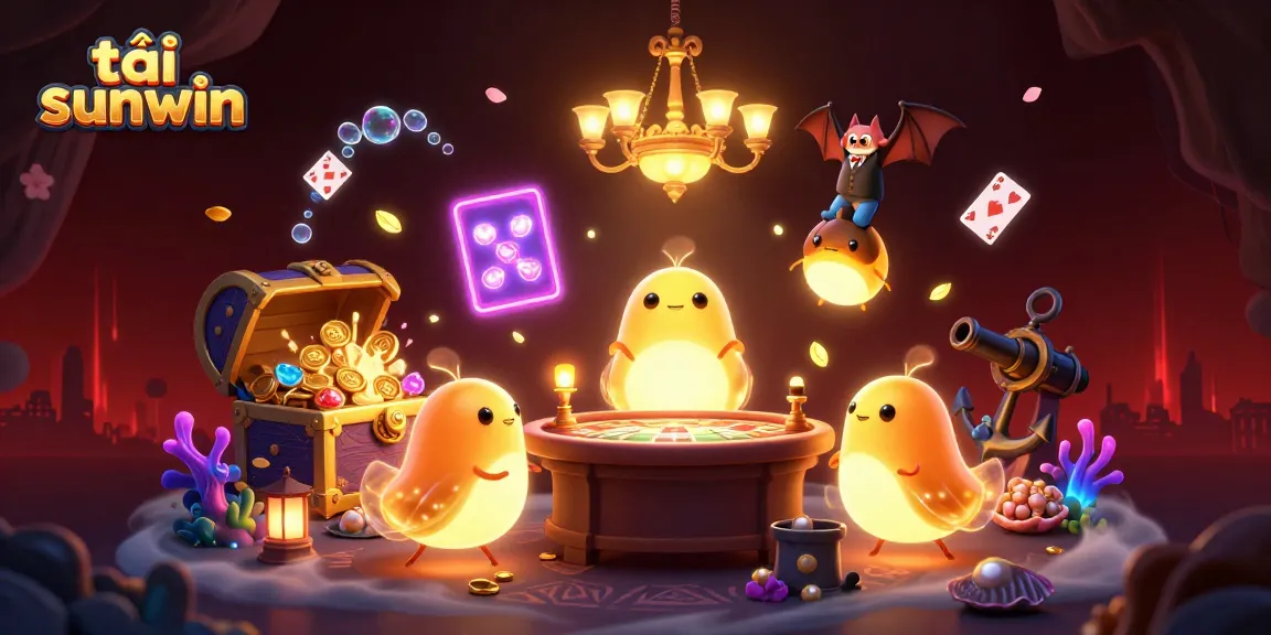 Light up your gaming with tải sunwin in a vibrant cave casino illustration.